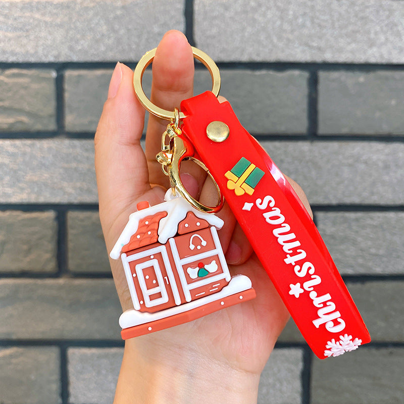 Wholesale Christmas Santa Claus Elk Snowman Keychain