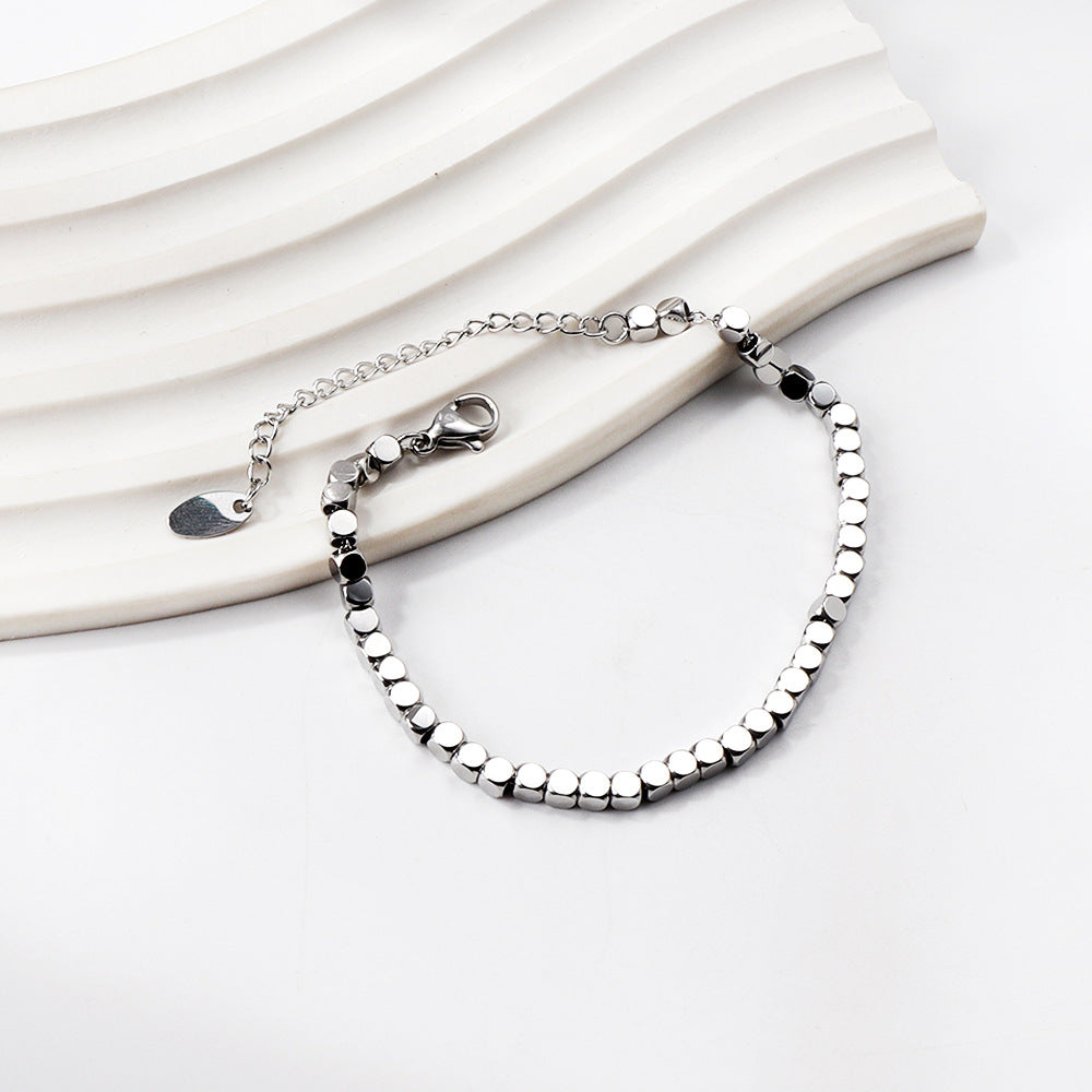 Wholesale Titanium Steel Geometric Love Bracelets