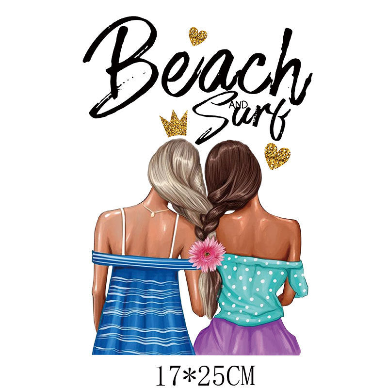 Wholesale  Girls Letter Heat Transfer Stickers UV DTF Ready to Press Transfers Wraps