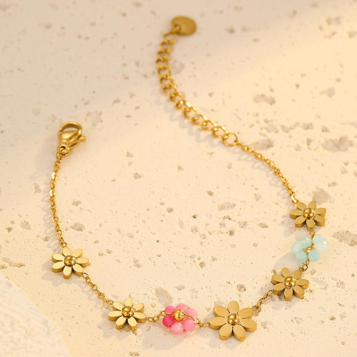 Wholesale Colorful Flower Beaded Bracelet