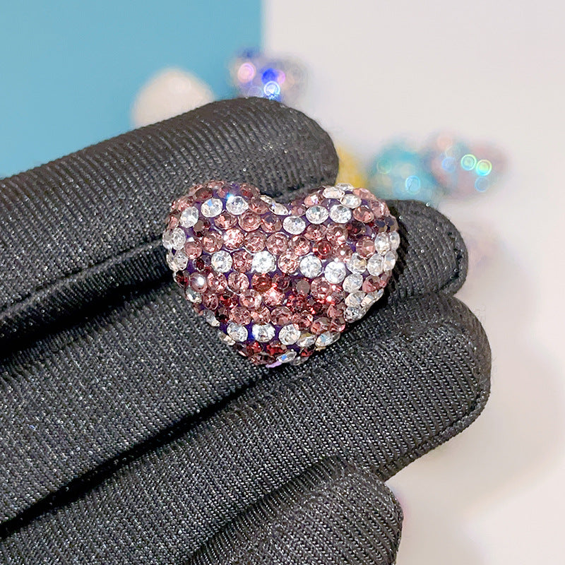 Wholesale Christmas Heart Shaped Colorful Clay Beads