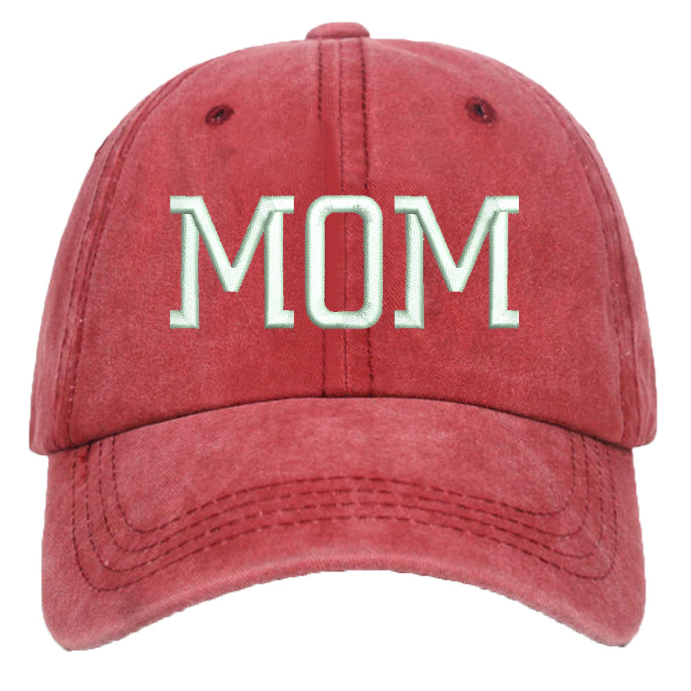 Wholesale Washed Cotton DAD MOM 3D Embroidered Baseball Cap
