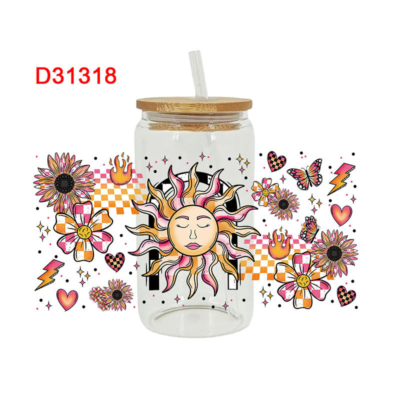 Wholesale Multicolored and simple 16oz Cup UV DTF Wraps