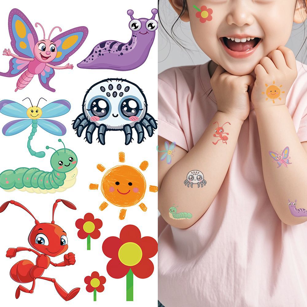 Wholesale 10 pcs/ pack cartoon cute animal tattoo stickers arm stickers face stickers