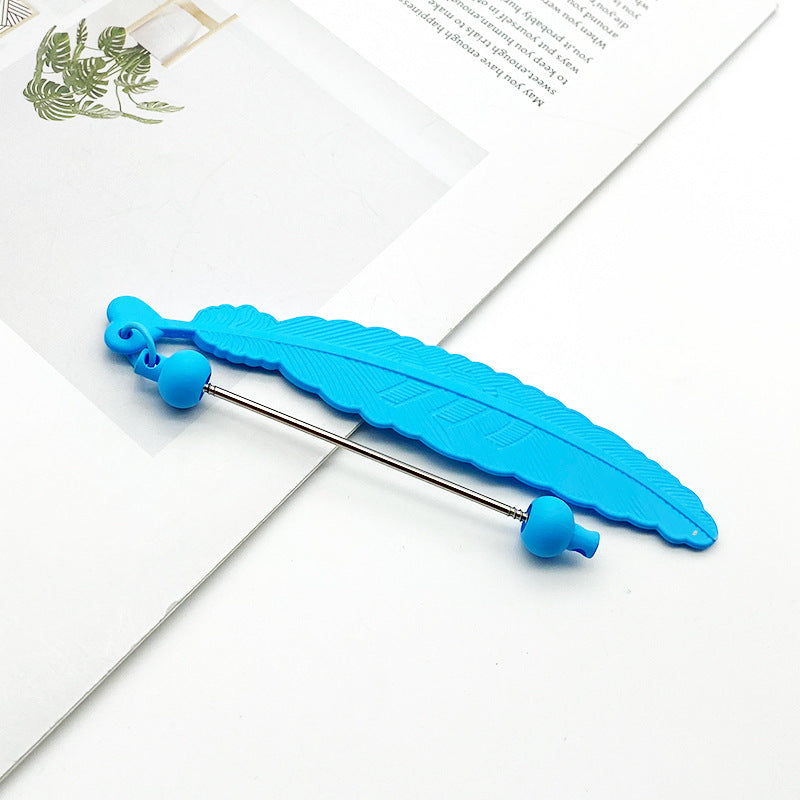 Wholesale New Leaf Shaped Candy Colored DIY Beadable Pens