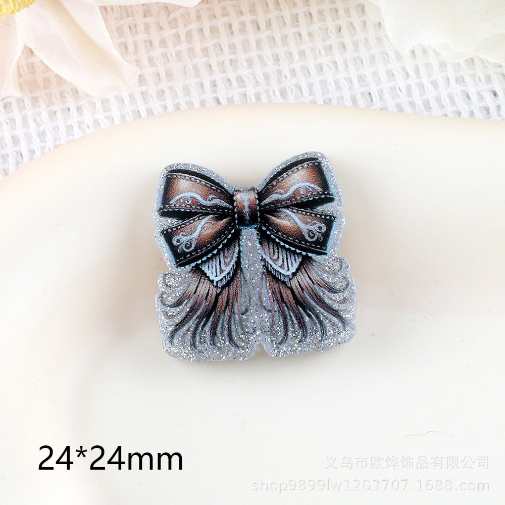 Wholesale 5pcs  Cartoon Bow Acrylic Beads