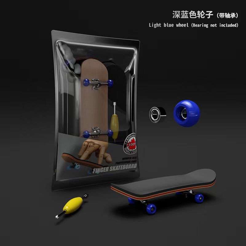 Wholesale Five layer maple bearings alloy wheels fingertip skateboards Doll Accessories