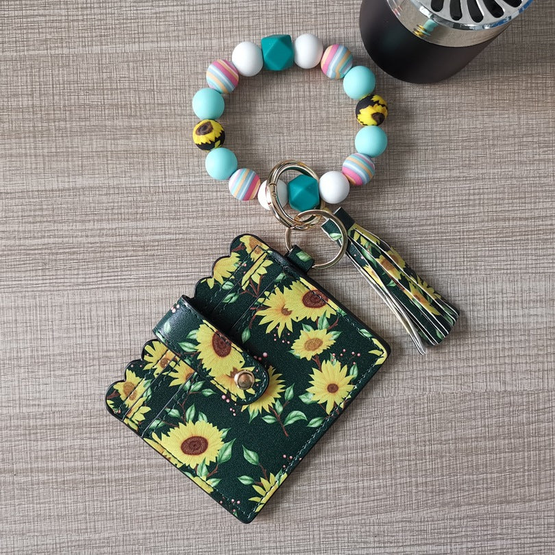 Wholesale Christmas Santa Claus Snowman Moose Silicone Wrist Coin Purse Keychain