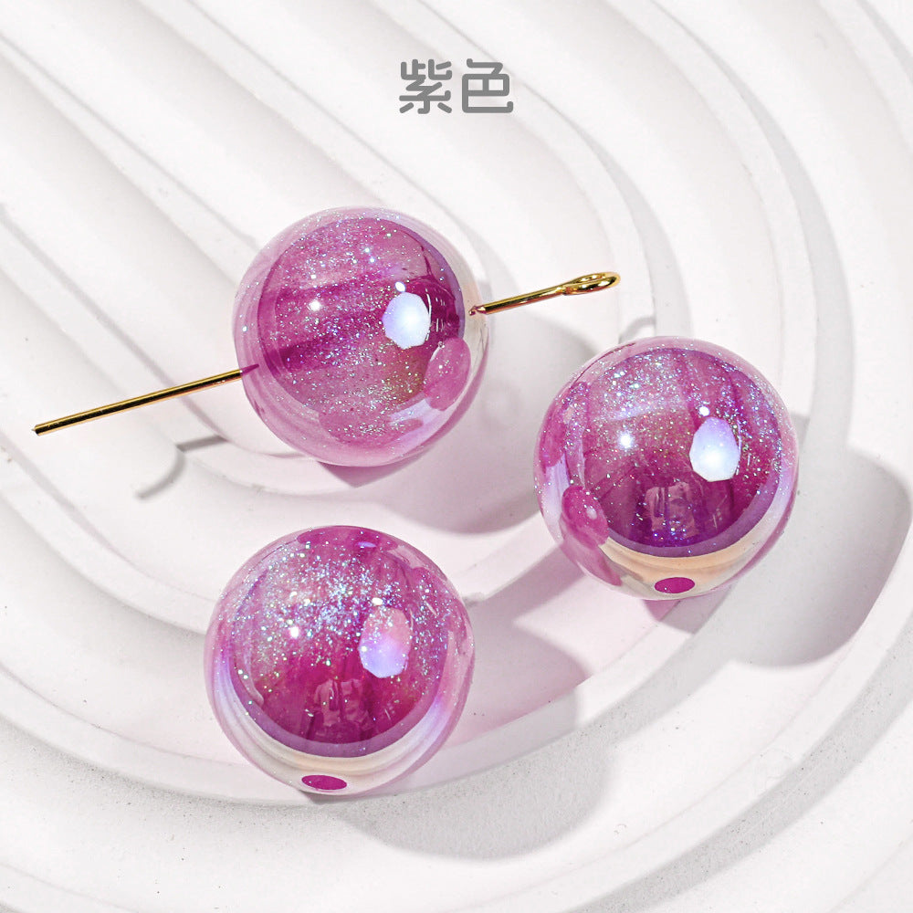 Wholesale 50pcs/1pack Deep Sea Mermaid Bead Accessories Starry Sky Through Hole DIY Beads