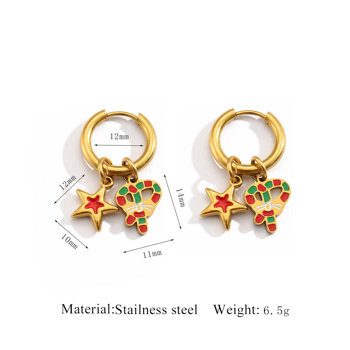 Wholesale Christmas series stainless steel earrings
