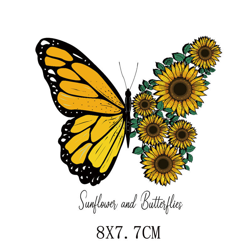 Wholesale 5pcs/pack  Sunflower heat transfer sticker pattern   UV DTF Ready to Press Transfers Wraps