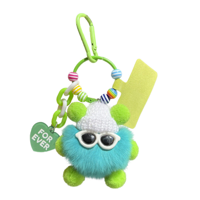 Wholesale Wholesale cute Rex rabbit fur briquettes bag pendants