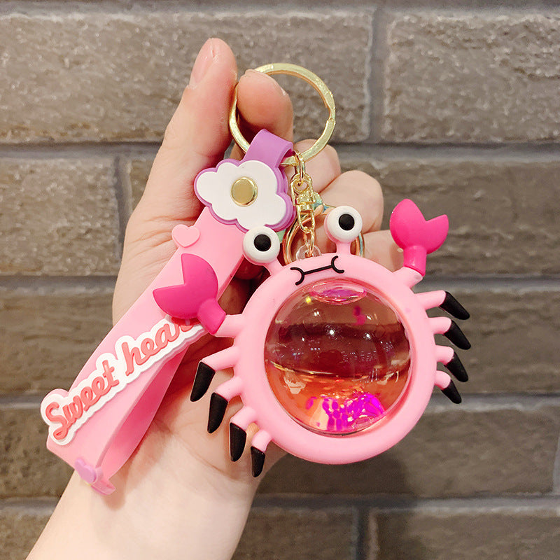 Llavero flotante de cangrejo de petróleo acrílico de aceite acrílico al por mayor