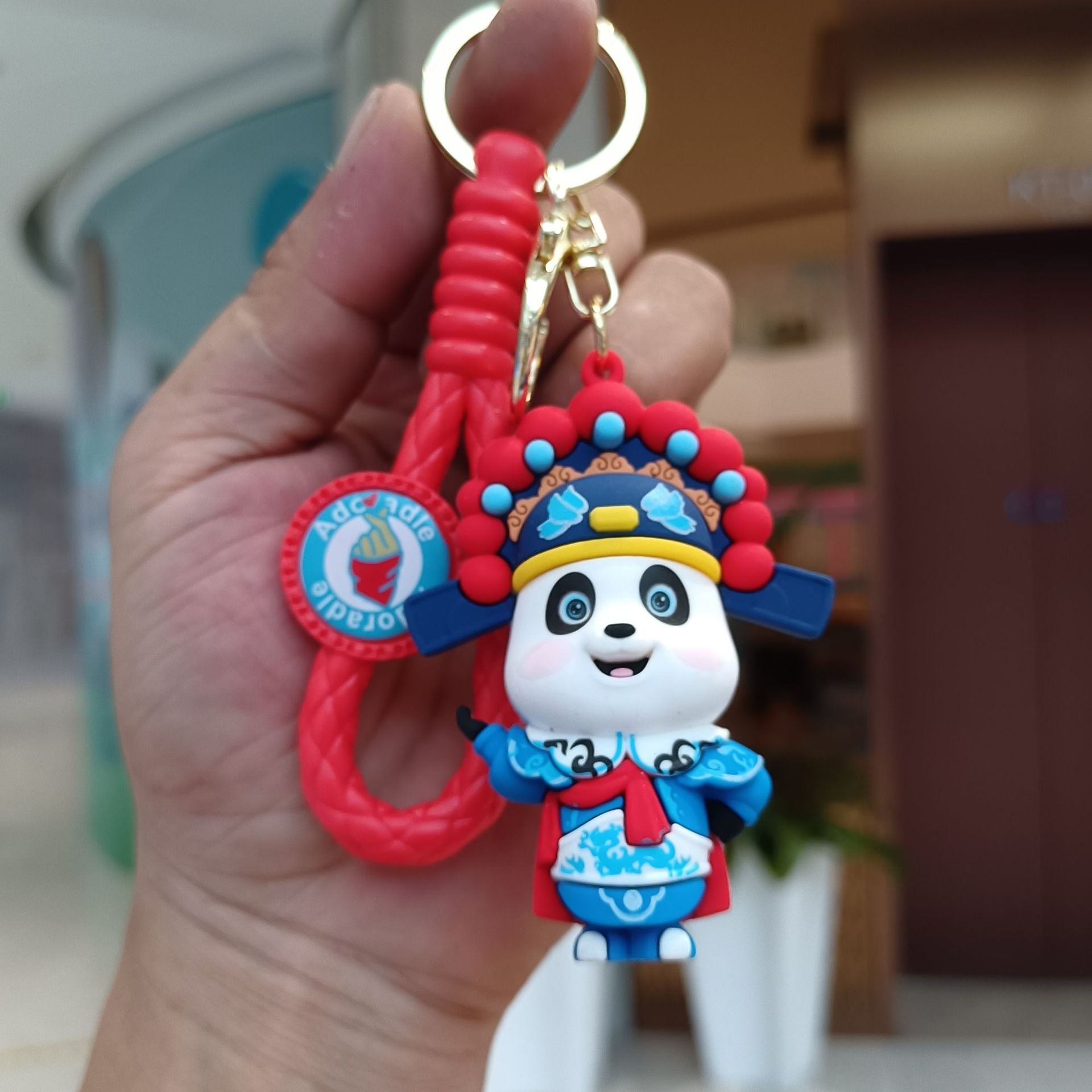 Wholesale Cartoon Beijing Opera Collection Panda PVC Keychain