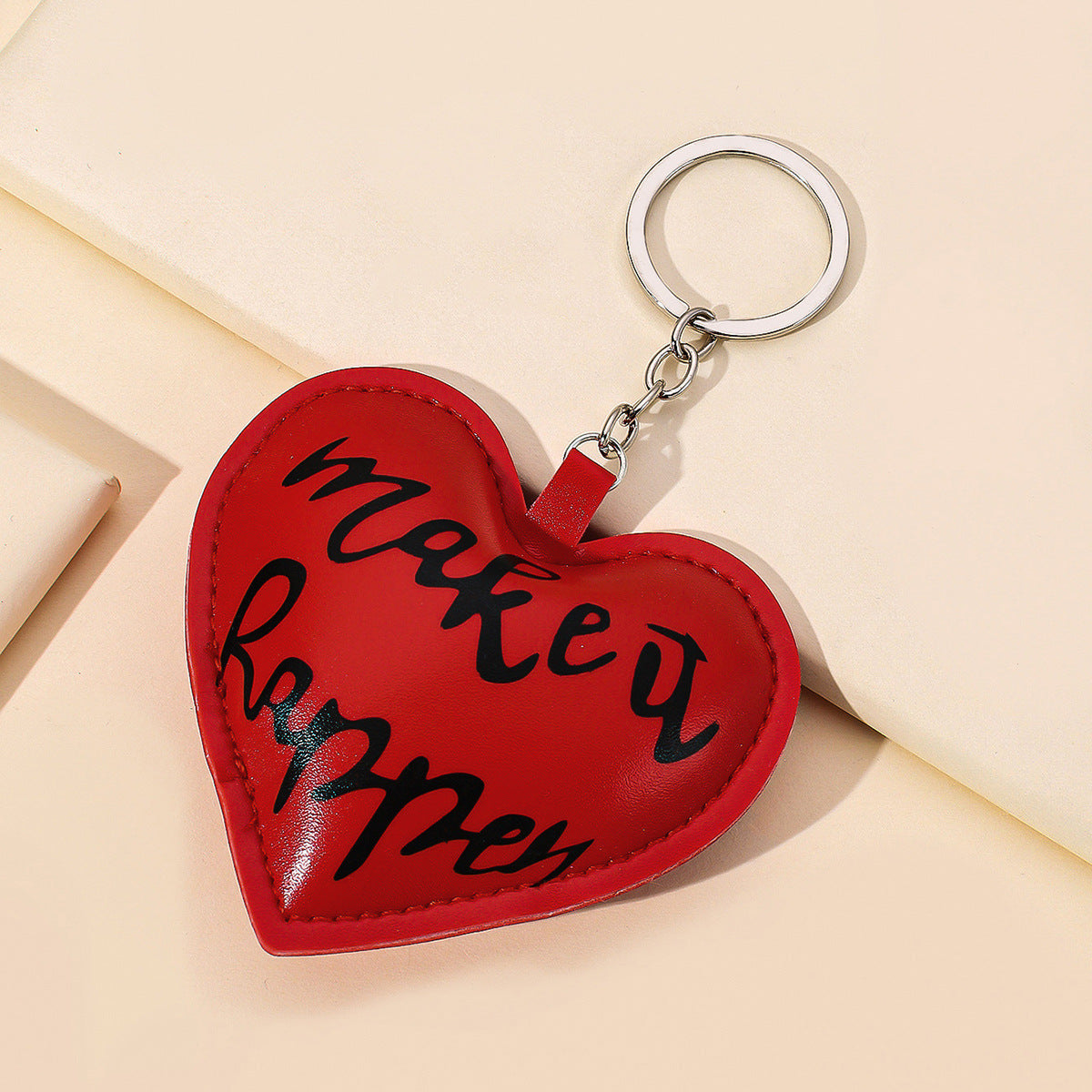 Wholesale Valentine's Day Heart Leather Keychain