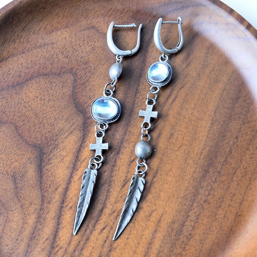 Wholesale Bohemian Wind Su Feather Earrings