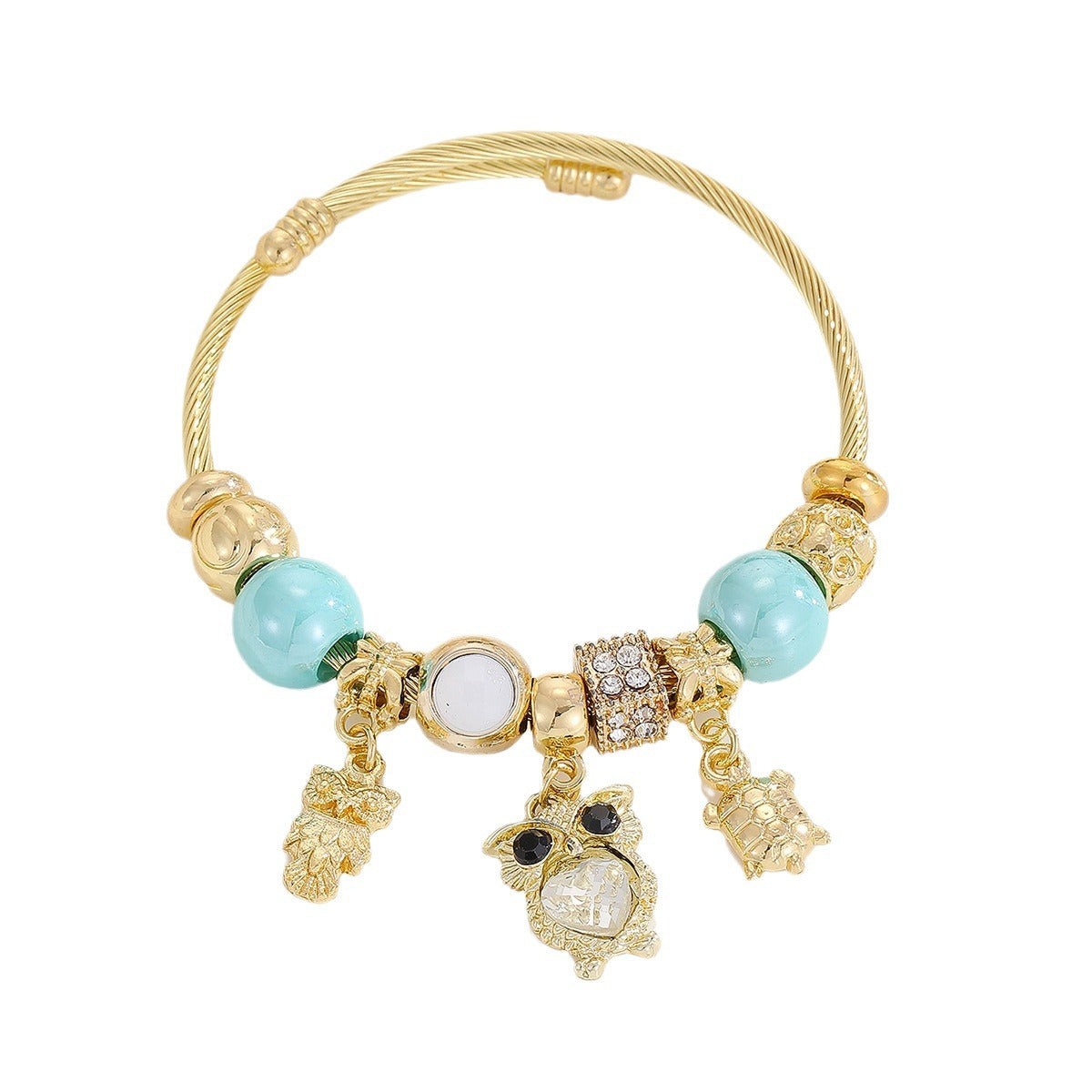 Stainless steel bracelet alloy pendant adjustable bracelet