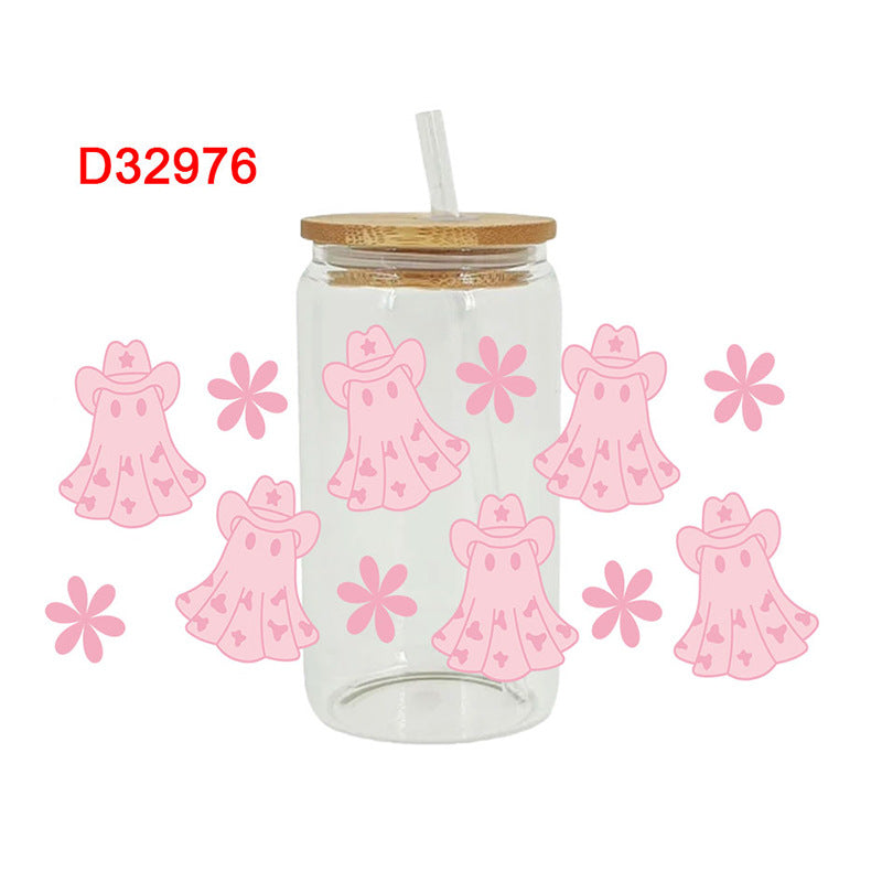 Wholesale Skull cup 16oz Cup UV DTF Wraps