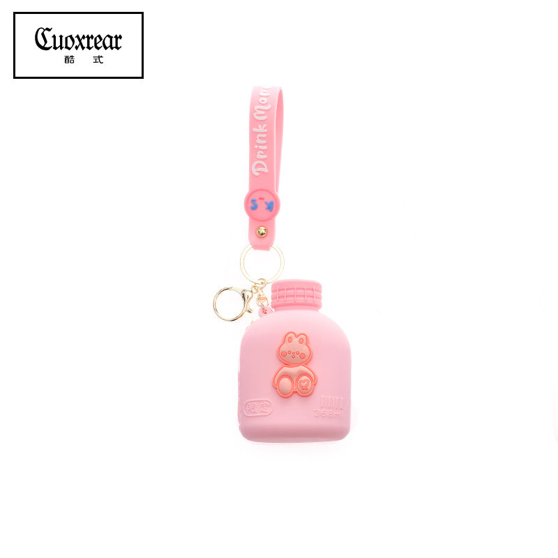 Wholesale Kettle Shape Mini Coin Purse Silica gel Keychain