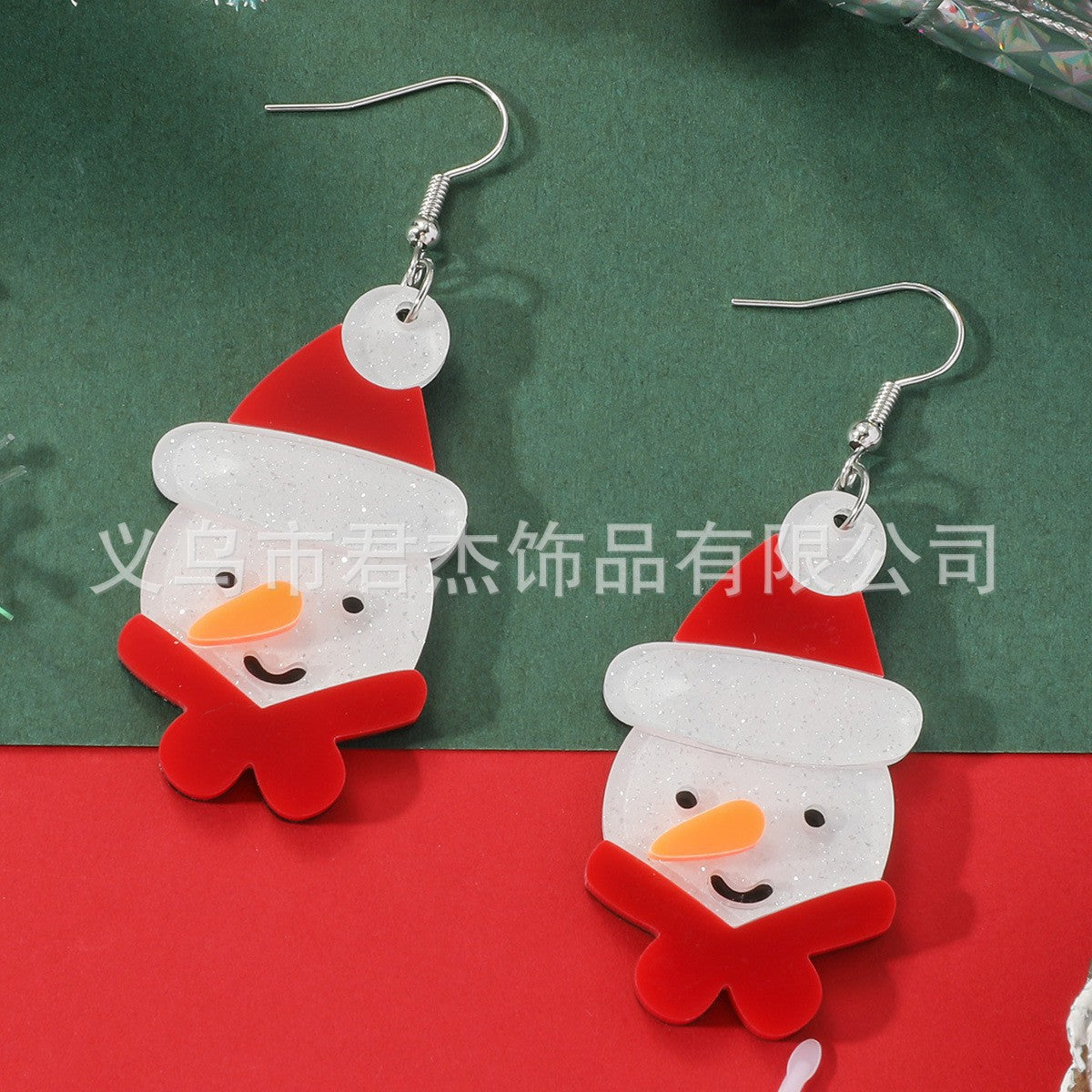 Wholesale Christmas Series  Sock Snowman Acrylic Earrings