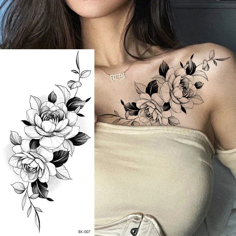 Wholesale Sketch Flower Tattoo Stickers