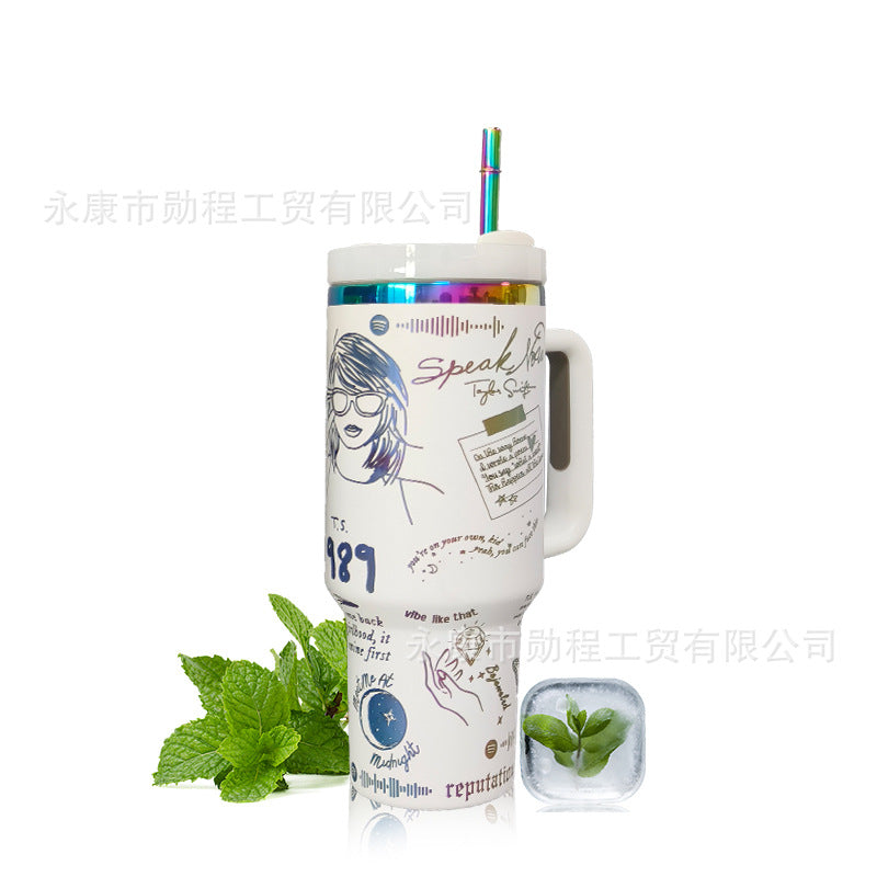 Wholesale 40oz Colorful Large Capacity Ion-plated Car Cup Ice Cup