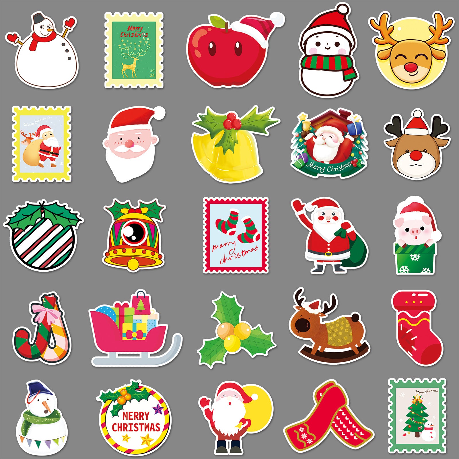 Wholesale 50 pcs/ pack Christmas Cartoon Graffiti Personality  Stickers