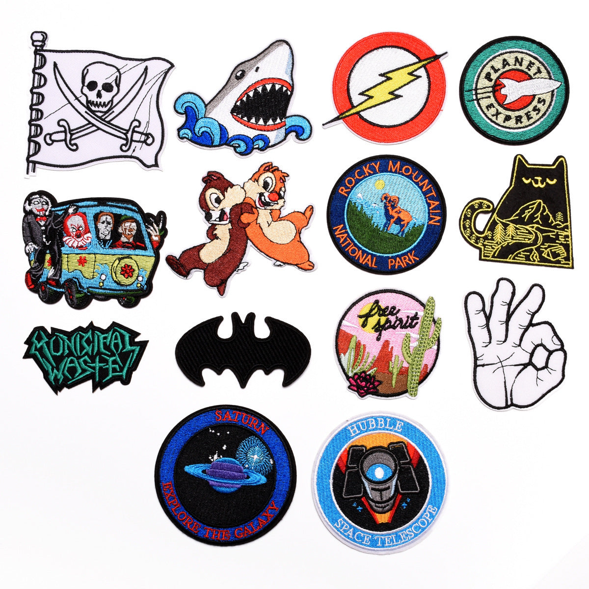 Wholesale Stylish Cartoon Embroidered Iron On Twill Patch For Clothing And Bags DIY Decorative Accent