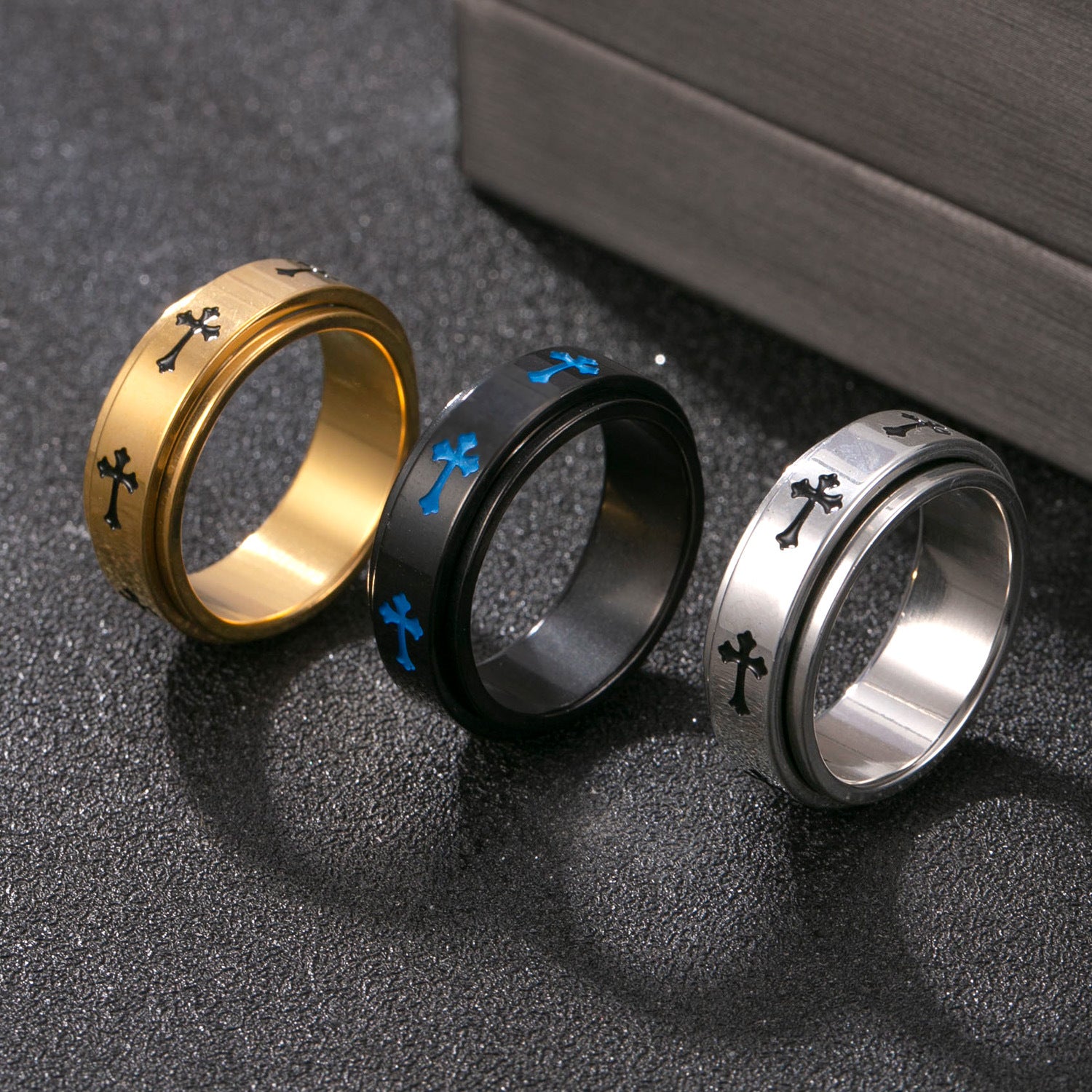 Wholesale Titanium steel ring cross ring stainless steel ring