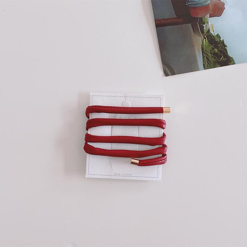 Wholesale Leather Outing Personality Temperament Simple Ribbon Tie Hairband