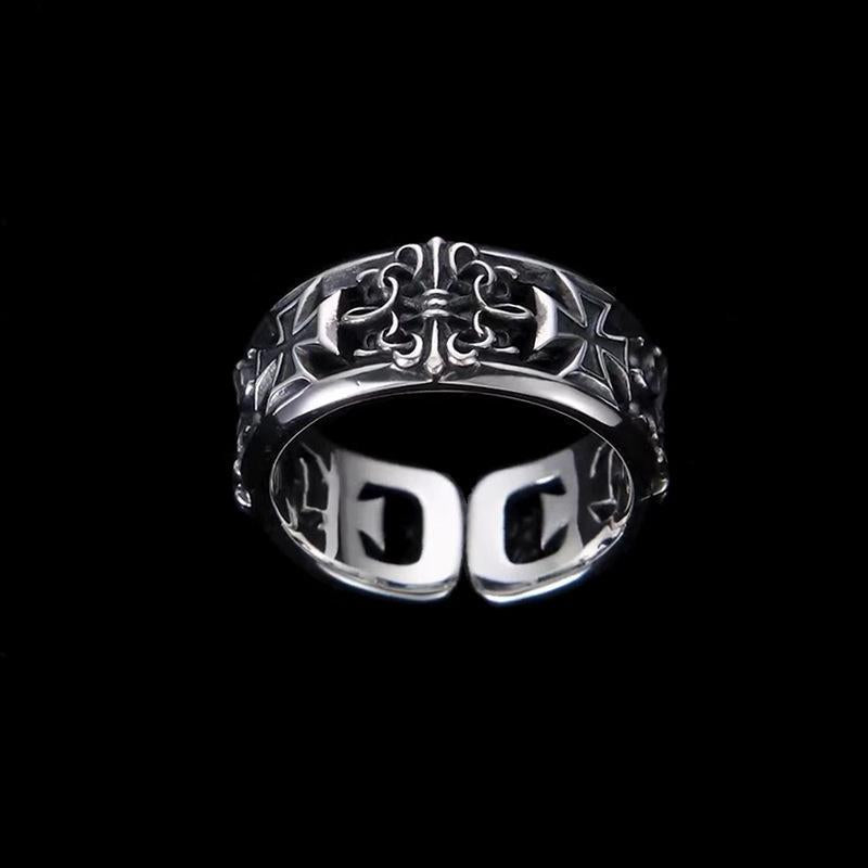 Wholesale Retro Cross Hip-hop Punk Style Open Ring