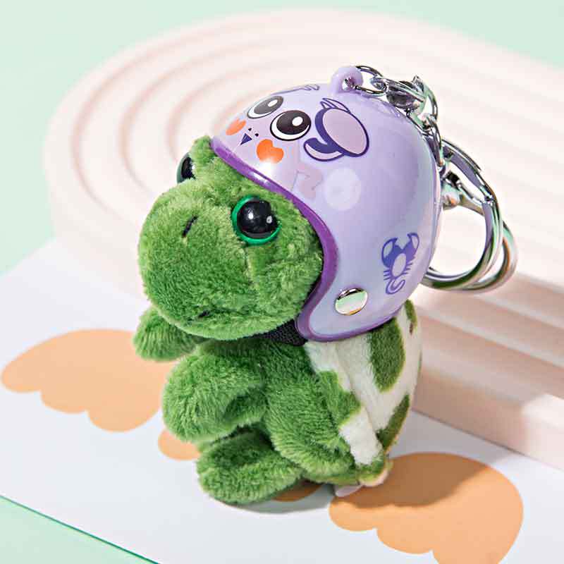 Wholesale Helmeted Turtle Cute Plush Turtle Accessory Keychain