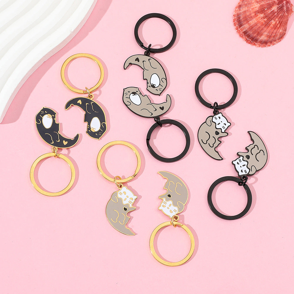 Wholesale Zinc Alloy Cat Puzzle Keychain