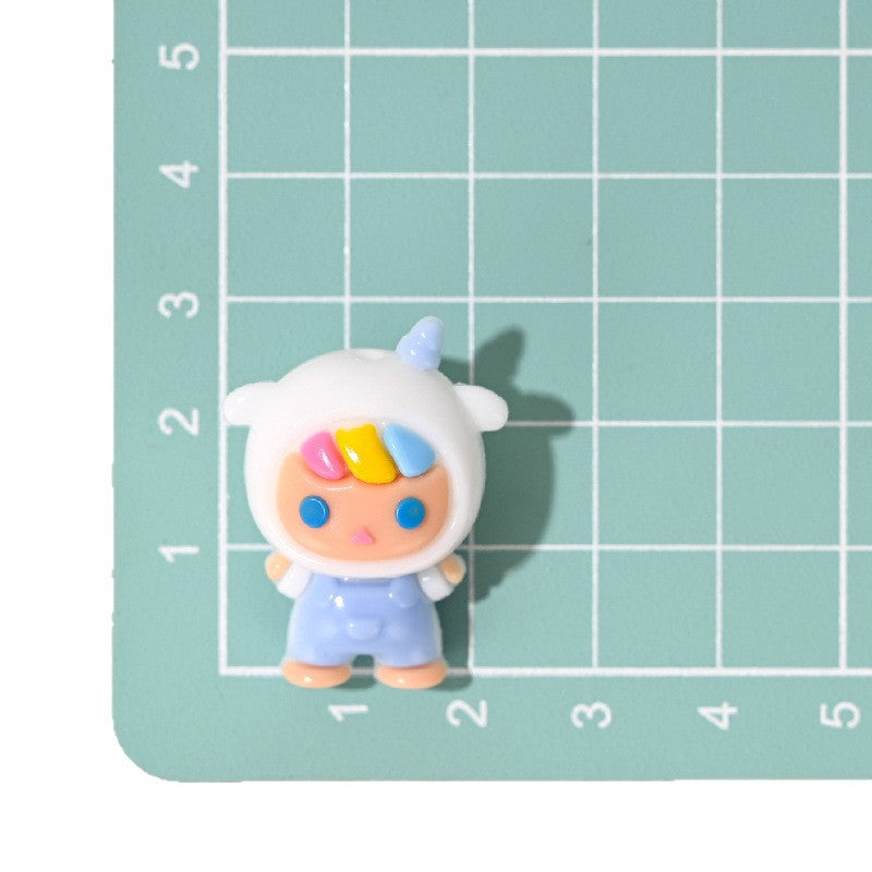 Wholesale 10pcs/pack Cartoon Standing Unicorn Beaded String Acrylic Beads