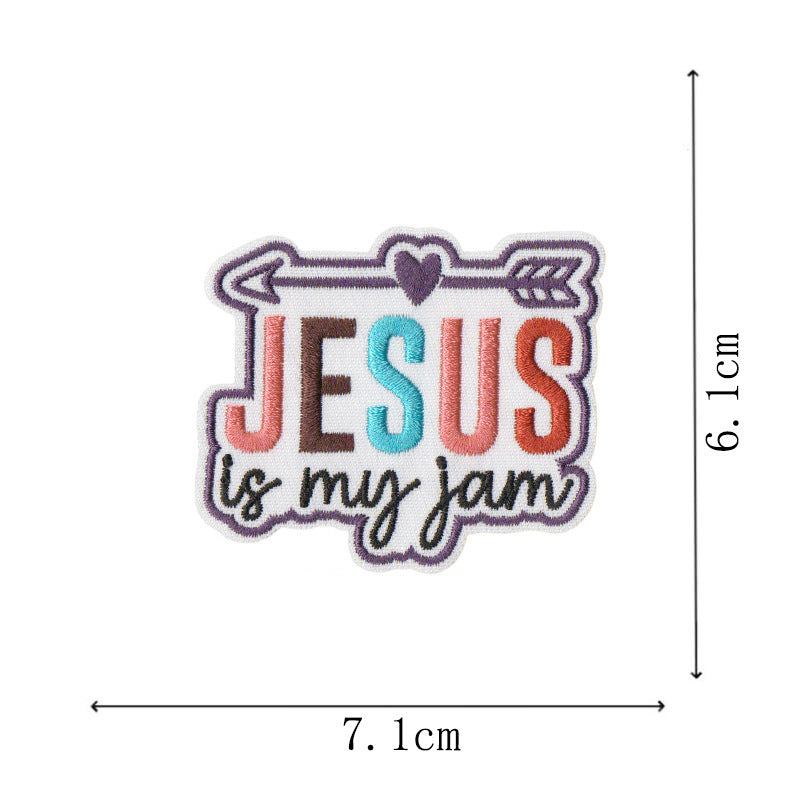 Wholesale Chic Embroidered Patches 16 Pcs Bible Verse Iron On Applique For et Clothing Decoration Resale Gift