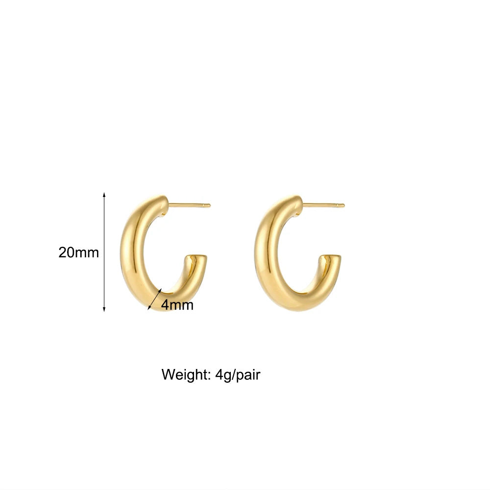 Wholesale Personalized Hollow Stainless Steel Plated 18K Gold Geometric Water Drop Three-dimensional Exaggerated Earrings