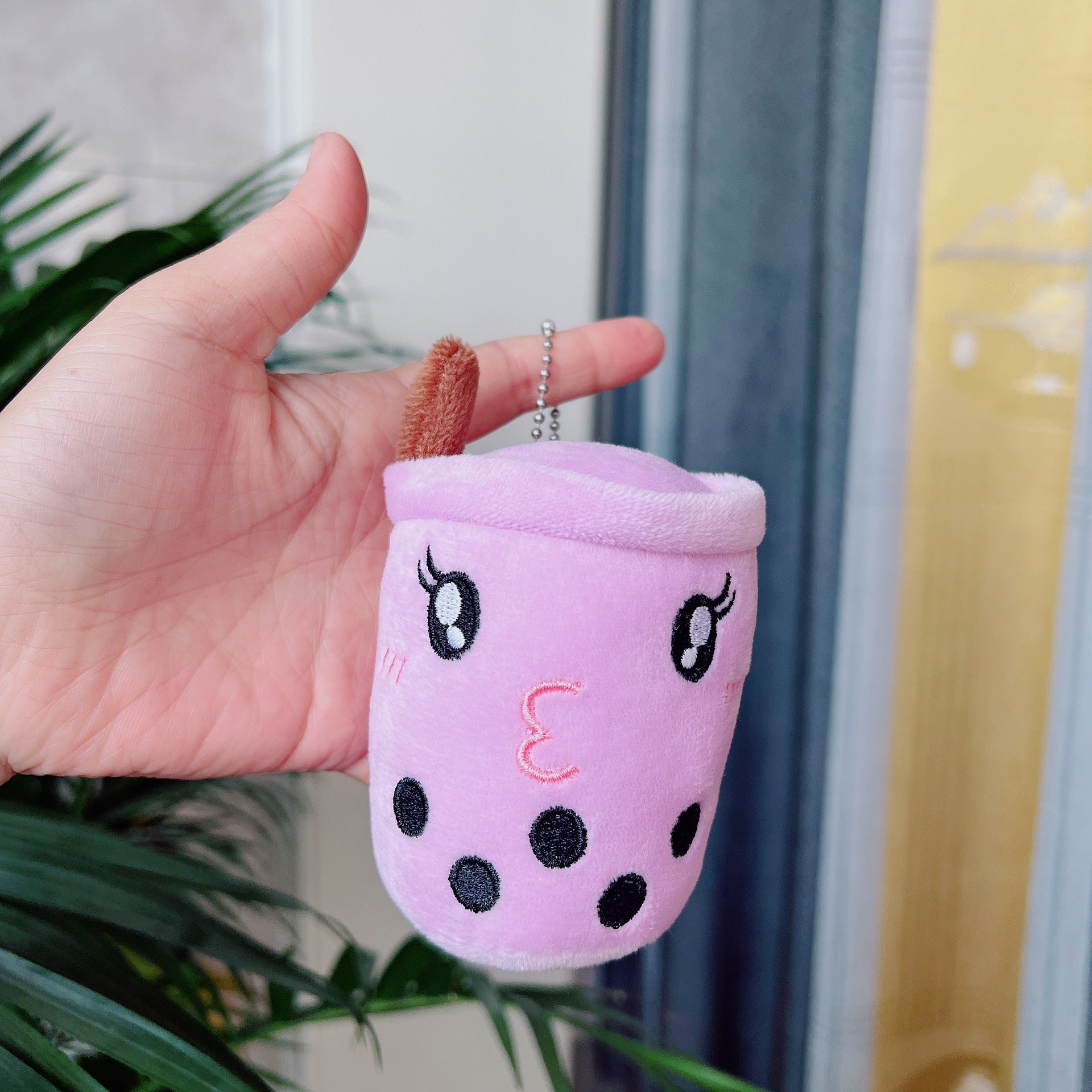 Wholesale  Plush Milk Tea Keychain Doll Doll Bag Pendant Milk Tea Plush Keychain Doll Doll