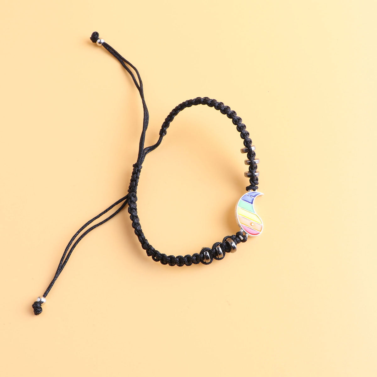 Wholesale Rainbow Hand-woven Friendship Couple Bracelet