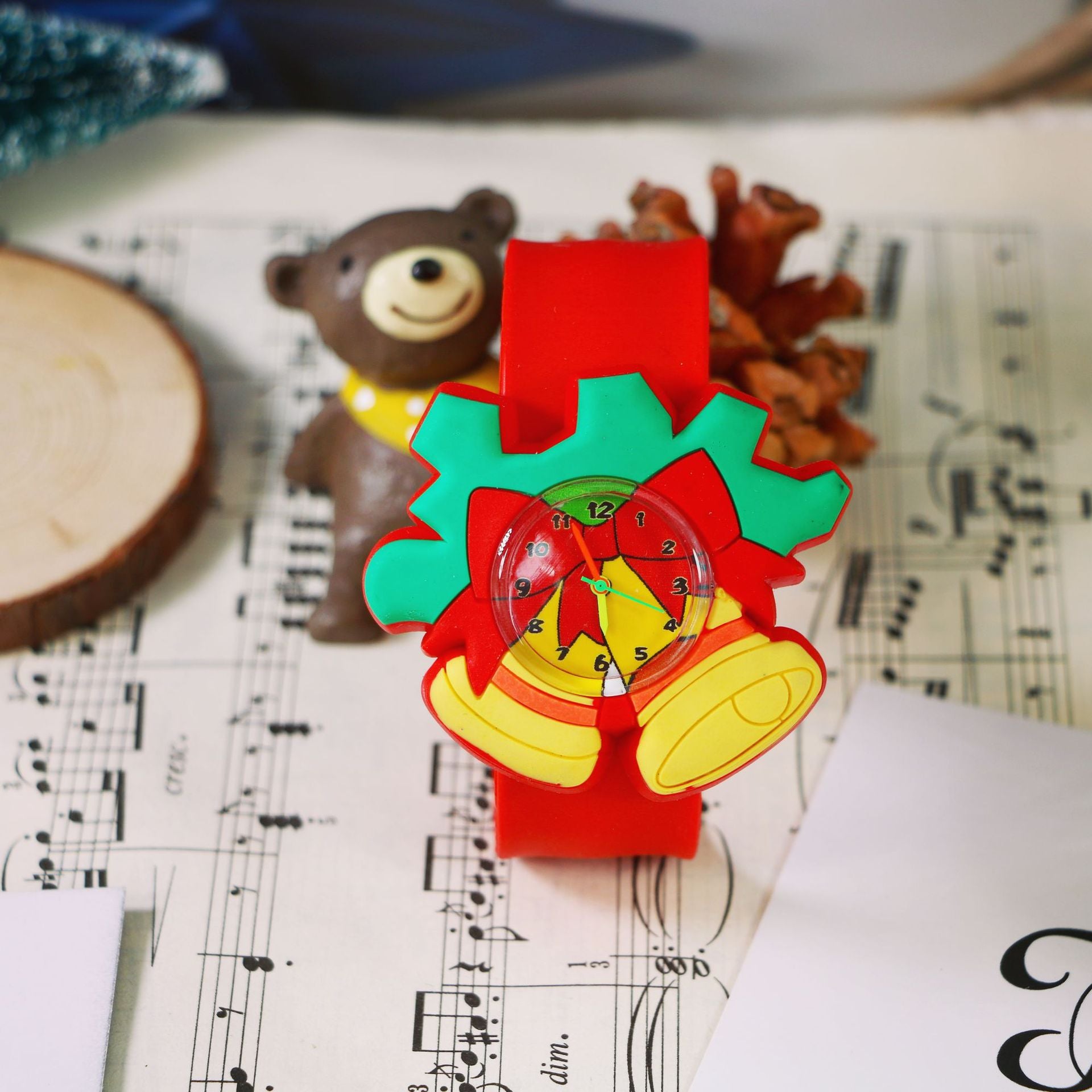 Wholesale Children's Toys Snap Ring Quartz PVC Watch