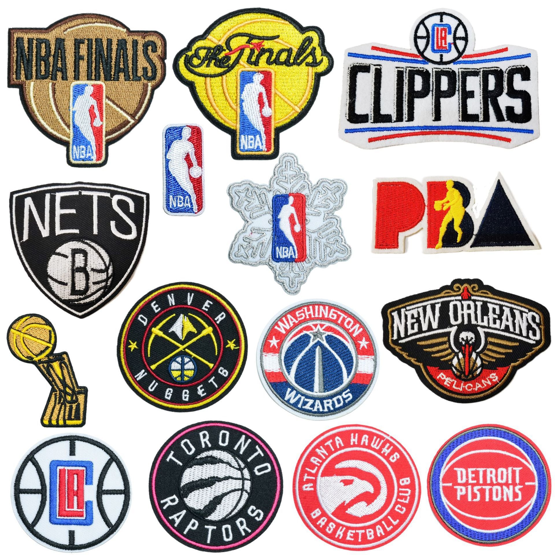 Wholesale Basketball Team Embroidered Patches 11 Piece Set Clothing Decorative Accent DIY Repair Accessory Gift For Boutique Resale