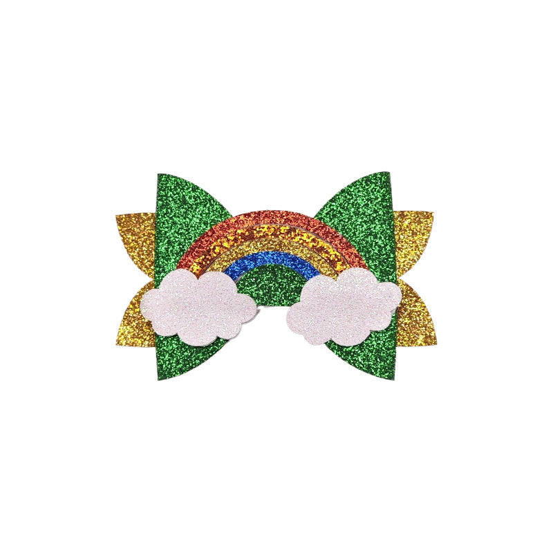 Wholesale St.  Patrick' s Day Clover Hat Bow Hair Accessories