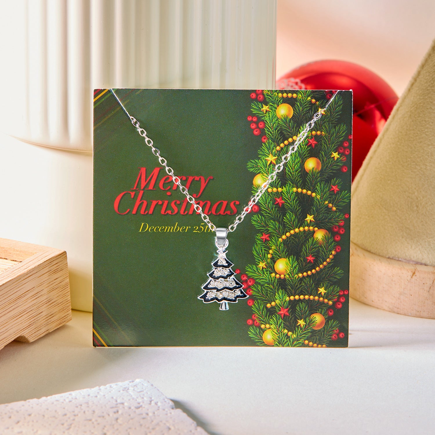 Wholesale Christmas Necklace Christmas Bell Snowflake Necklace