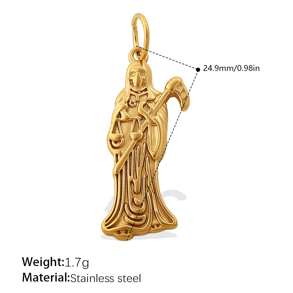 Wholesale Ocean style retro key heart-shaped stainless steel necklace pendant accessories