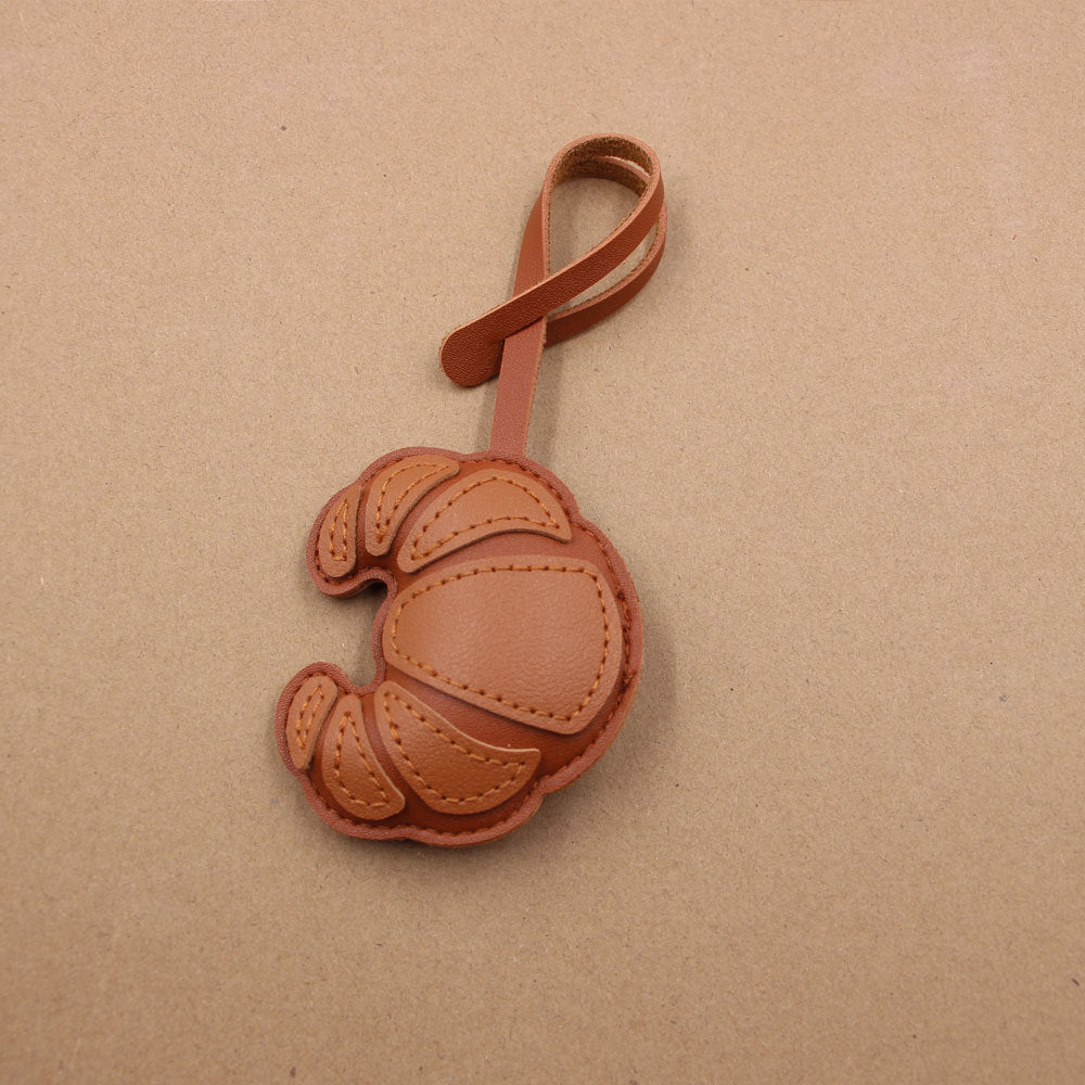 Wholesale Artificial Leather Croissant Design Cute Animal Bag Charm Pendant Handbag Decoration Party Gift Boutique Resale
