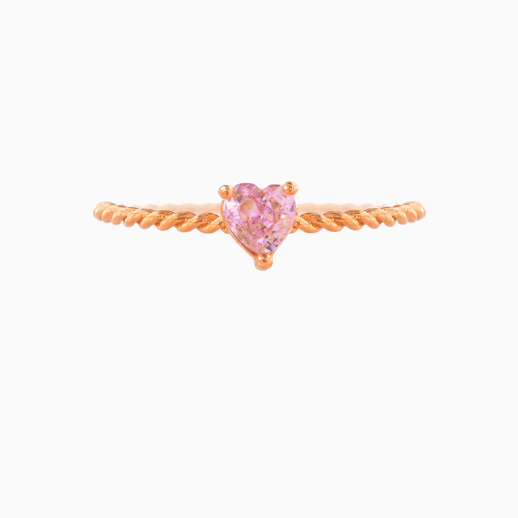 Wholesale Pink gemstone heart set diamond ring