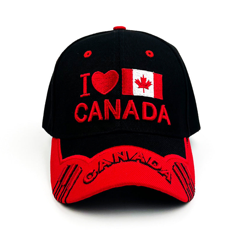 Wholesale Canadian Flag Maple Leaf Letter Polyester Baseball Hat