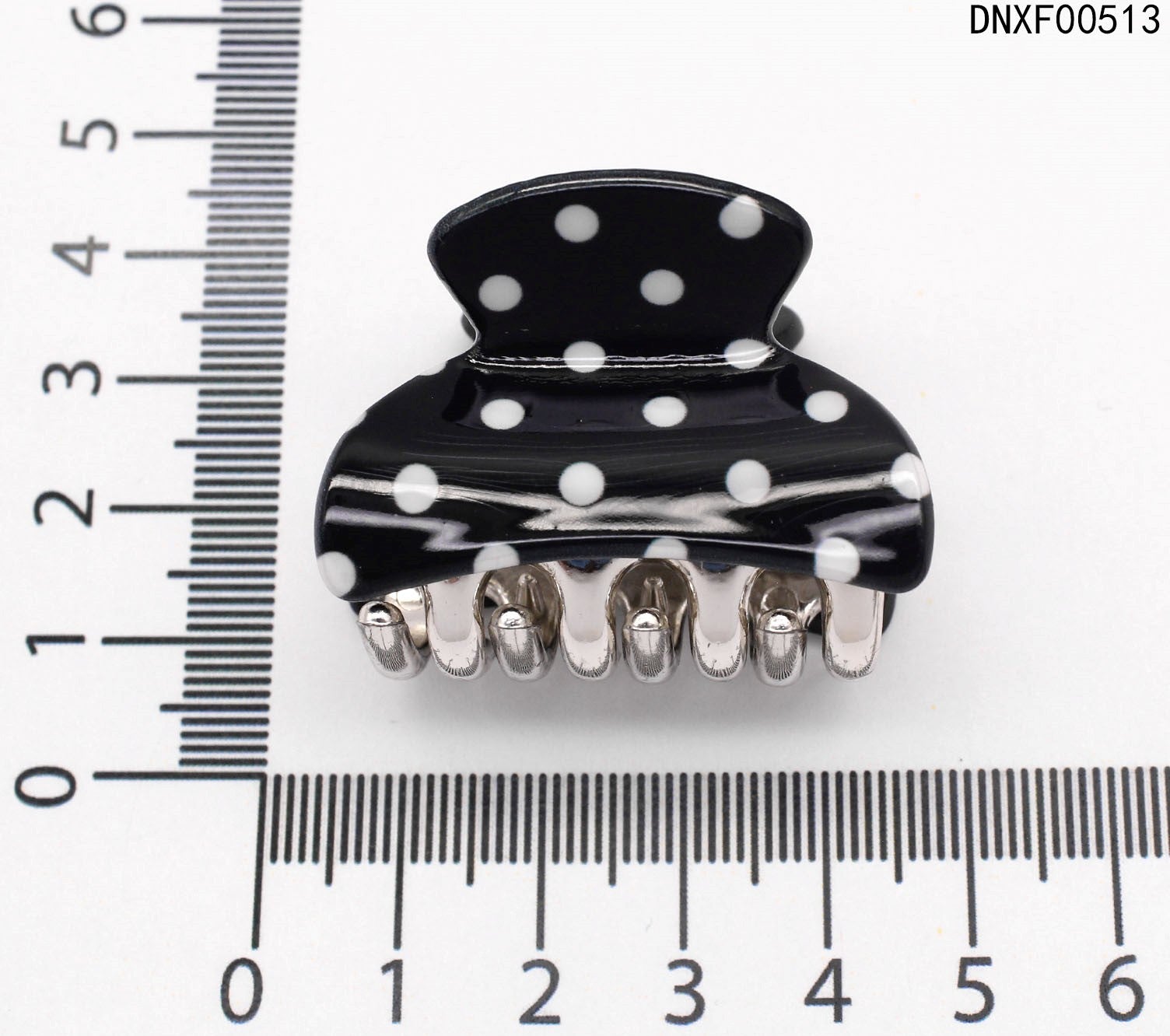 Wholesale Black and White Printed Pattern Polka Dot Acrylic Hair Clips