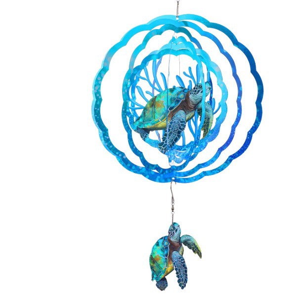 Wholesale animal wind-turning ornaments outdoor 3D rotating wind chimes