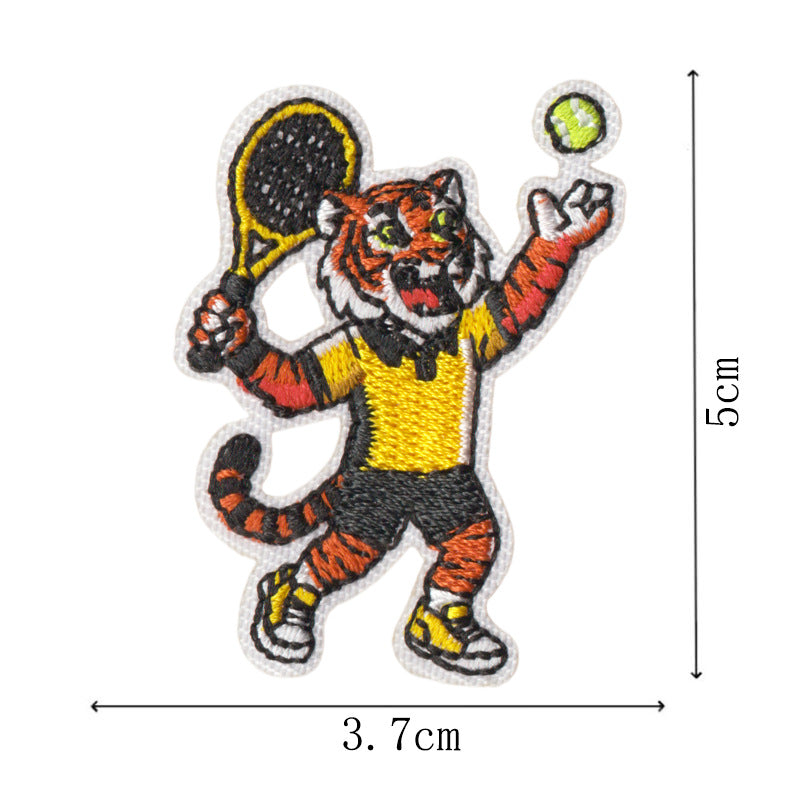 Wholesale Stylish Cute Animal Polyester Iron On Patches 9 Piece Set For Towels Clothing DIY Craft Boutique