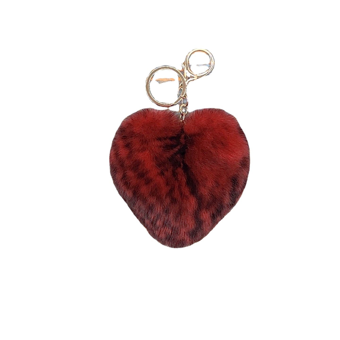 Wholesale  leopard love heart-shaped keychain